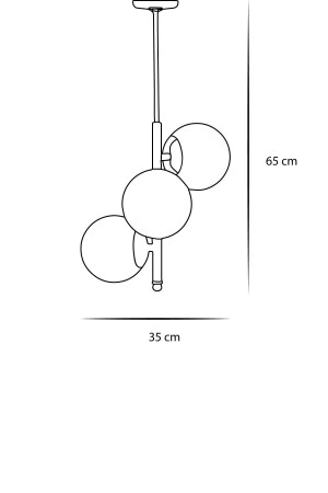 Perla 3-teiliger Luxus-Kronleuchter mit schwarzem Chrom-Metallgehäuse und Rauchglas-Design LZRNAVZ64 - 7