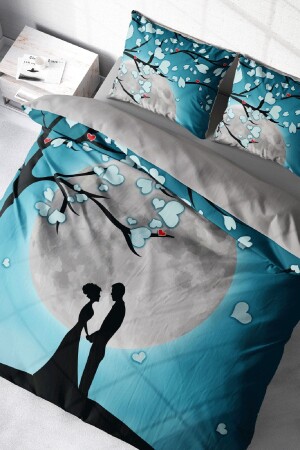 مجموعة من الغطاء المزدوج من القماش المنسوجة بثلاثة أبعاد التصميم الخاص عيد الحب (بدون الأوراق) PERLASERA28510 - PerlaSera