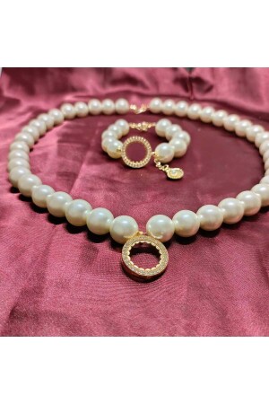 Perlen- und Viertelarmband- und Halsketten-Set - Kayalaraksesuar