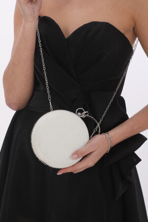 Perlenfarbenes, brustgemustertes Steinarmband, Ring, Abendkleid, Portfolio, Clutch-Tasche FRP0259 - 8