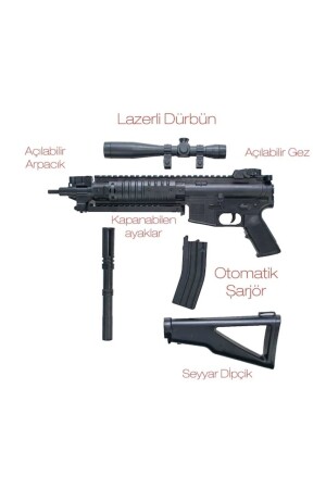 Perlenlaser-Scharfschützengewehr, Spielzeug-Sichtkanas-Waffe A2 - 4
