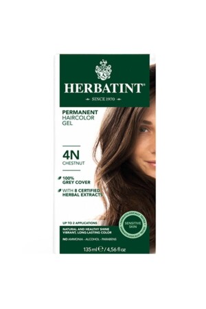 Permanenter pflanzlicher Haarpflegefarbstoff – Color 4n Chestnut 150 ml 8016744500043 - 2