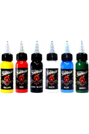 Permanentes Tattoo-Farbset, professioneller Tattoo-Farbstoff, 6 Farben, 30 ml, 522565 - 1