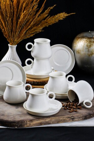 Perotti Pablo Set mit 6 weißen Porzellan-Kaffeetassen 11918 - 2