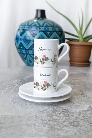 Personalisierte 2-teilige türkische Kaffeetasse mit Namen, persönliche Kaffeetasse VG420393 - 2