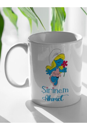 Personalisierte bedruckte Tasse mit Schlumpfmotiv als Geschenk - 2