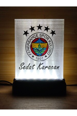 Personalisierte dekorative LED-Lampe mit Namen des Fenerbahçe-Fan-Logos aus recyceltem PET mit Kabeladapter - 1