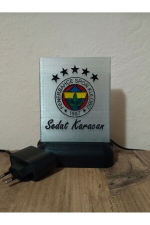 Personalisierte dekorative LED-Lampe mit Namen des Fenerbahçe-Fan-Logos aus recyceltem PET mit Kabeladapter - 8