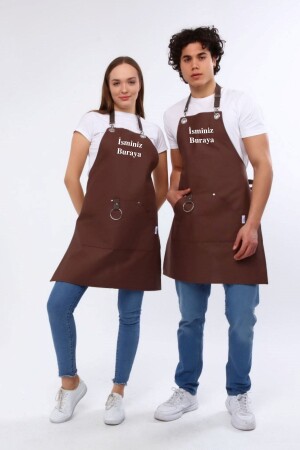 Personalisierte, mit Namen bestickte Schürze für Küche, Café, Chef, Barista, Kellner, Florist, Friseur, Schürze, 1 Stück - 1