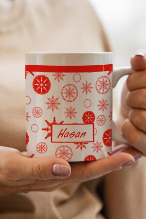 Personalisierte Neujahrsgeschenk-Tasse aus Porzellan mit dem Namen Hasan darauf - 2