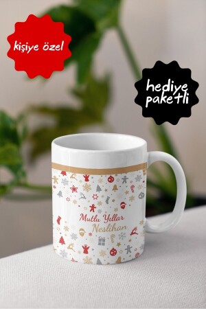 Personalisierte Neujahrsgeschenk-Tasse aus Porzellan mit dem Namen Neslihan - 1