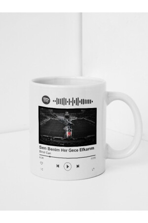 Personalisierte Tasse mit Beşiktaş-Motiv und Spotify-Code - 1