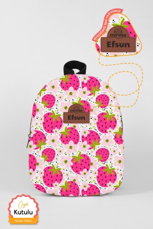 Personalisierter Name – Erdbeergarten 0–8 Jahre – Kindergarten-Kindergarten-Kinderrucksack - 2