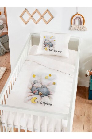 Personalisiertes Baby-Bettbezug-Set aus 100 % Baumwolle, Bär hmm-bebek-001-57 - 2