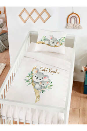 Personalisiertes Babybettbezug-Set aus 100 % Baumwolle Koala hmm-bebek-001-42 - 3