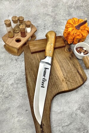 Personalisiertes Opfermesser Metzgermesser Fleisch - Holzgriff - 32 cm. - 3