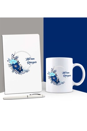 Personalisiertes Set aus Notizbuch, Tasse und Stift mit Namen 85962 - 2