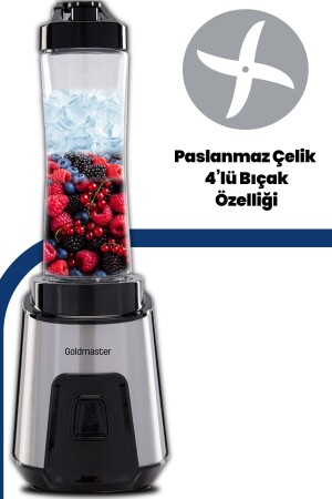 Persönlicher Smoothie-Mixer mit Mix-Up-Eis-Zerkleinerungsfunktion und Edelstahlklinge - 6