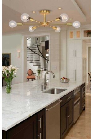 منز-Antique Chandelier مع 6 مشجعين PK-06 - BSA LIGHTING