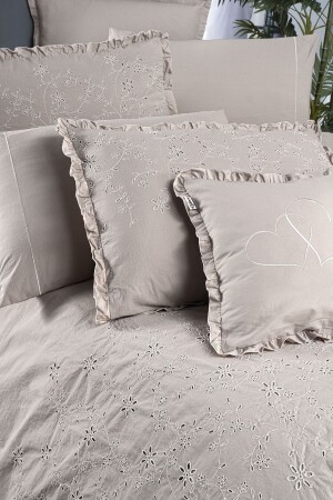 Peşte V5 Percale Nevresim Takımı Çift Kişilik ZMRSRVSTN087 - 4