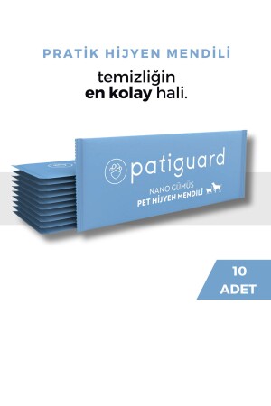 Pet Hijyen Mendili Nano Gümüş Evcil Hayvan Koku Giderici Temizleme Bakım Havlusu 10 Adet - 1