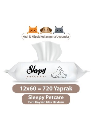 Petcare Evcil Hayvan Islak Havlusu 12x60 Yaprak - 1