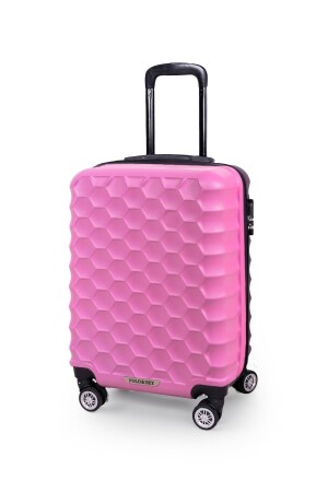 Petek Model Pembe Renk Kabin Boy Valiz Bavul - 1