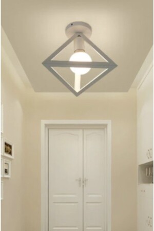 MNZ-Honeycomb النمط الجديد التفصيلية النمط الروستيكي مثلث طابق واحد شمعة 0084-BLKPLAFONYERUCGEN - Lambadar