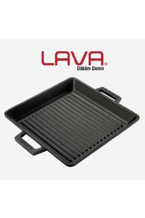 Pfanne, quadratischer Grill aus Gusseisen, 26 x 26 cm 801Useri Lava, quadratischer Grill aus Gusseisen LV 2626 - 3