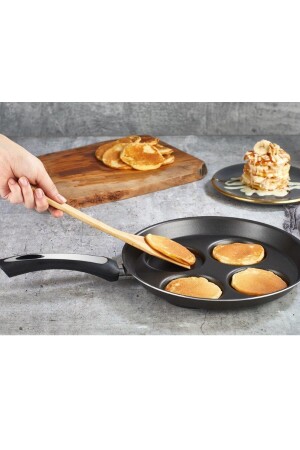 Pfannkuchenpfanne, 4 Fächer, Pfanne, Kuchen, Fleischbällchen, Eier und Gebäck, Bratpfanne, 28 cm – Kinox Mutfak Papilla Pancake 4 Stück, 28 cm - 8