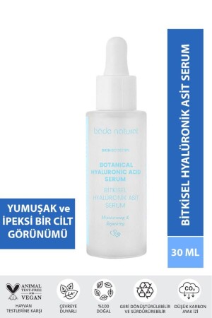 Pflanzliches Hyaluronsäure-Gesichtsserum, feuchtigkeitsspendend und revitalisierend, 30 ml BN204 - Bade Natural