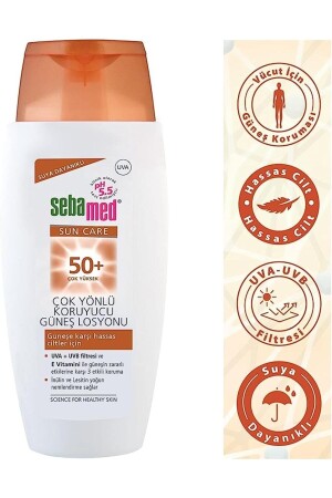Pflege wasserfest LSF 50+ UVA + UVB pH 5. 5 Vielseitige schützende Sonnenlotion 150 ml Sebamed Sun Care SPF50 - sebamet