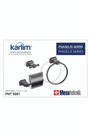 Phaselis Serisi Krom Kaplama 3'lü Set (Yuvarlak Havluluk, İkili Askılık, Kapaklı Kağıtlık’12) PH 5001 - 2