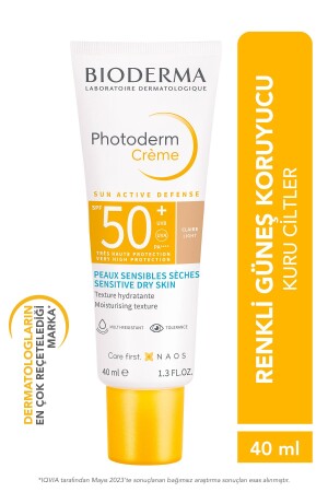 Photoderm Creme Kuru Cilt Için Spf 50 Light Renkli Güneş Kremi 40 ml 3701129803516 - 3