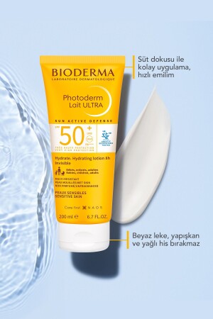 Photoderm Lait Ultra SPF50+ Gesichts-Körper-Sonnencreme mit hohem Schutz in Milchform für alle Haut, 200 ml - 7