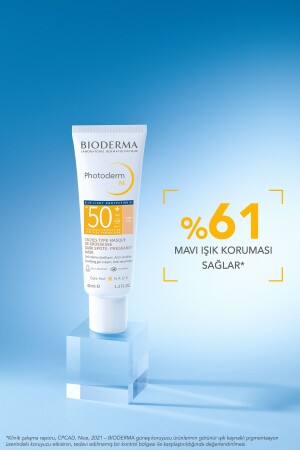 Photoderm M Light SPF50+ Farbige Sonnencreme für das Gesicht mit hohem Schutz gegen dunkle Flecken und blaues Licht, 40 ml - 4