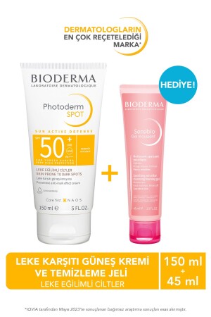 Photoderm SPOT SPF50- Leke Karşıtı Güneş Kremi & Sensibio Temizleme Jeli 45 ML - 2