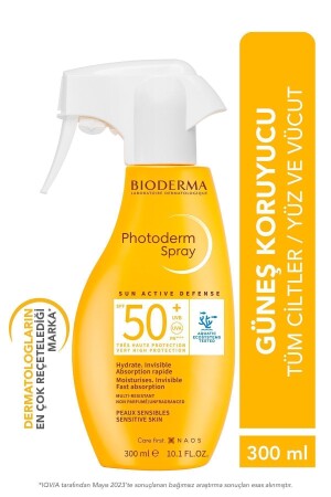 Photoderm Spray SPF50+ Familiengröße, hochschützender Sonnenschutz in Sprayform für alle Haut, 300 ml - 2