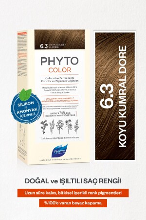 Phytocolor 6.3 Koyu Kumral Dore Amonyaksız Kalıcı Bitkisel Saç Boyası 3338221002662 - 2