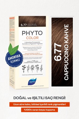 Phytocolor 6.77 Cappucino Kahve Amonyaksız Kalıcı Bitkisel Saç Boyası 3338221002389 - 2