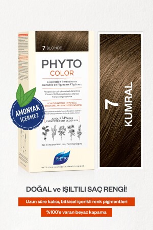 Phytocolor 7 Kumral Amonyaksız Kalıcı Bitkisel Saç Boyası 3338221002402 - 3