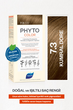 Phytocolor 7.3 Kumral Dore Amonyaksız Kalıcı Bitkisel Saç Boyası 3338221002426 - 3