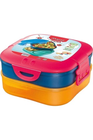 Picknick-Lunchbox 3 in 1 168 x 168 x 89 mm 1. 4 Liter Rosa 870701 - 1