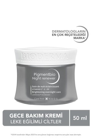 Pigmentbio Night Renewer Leke Karşıtı Cilt Tonu Eşitleyici C ve E Vitamini Gece Kremi 50 ml HBV00000NF1F9 - 2