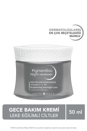 Pigmentbio Night Renewer Leke Karşıtı Cilt Tonu Eşitleyici C ve E Vitamini Gece Kremi 50 ml HBV00000NF1F9 - 1