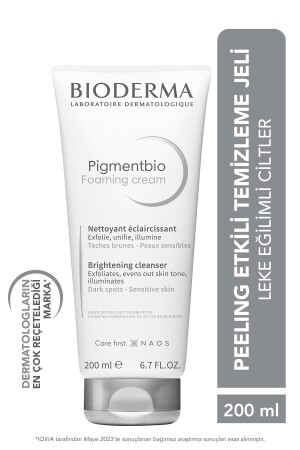 Pigmentbio Schäumende Creme, Anti-Makel, Aufhellendes Peeling, Effektives Waschgel für Gesicht und Körper, 200 ml, 02801 - 3