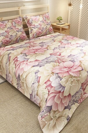 Pike Takımı Jakar Dokuma Pamuklu 3d Dijital Baskı Flowers Coverlet pike2938 - 5