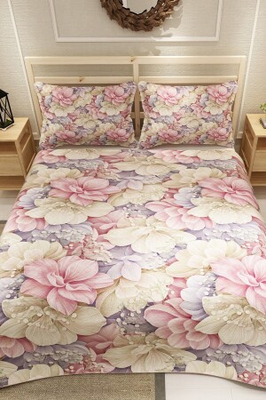 Pike Takımı Jakar Dokuma Pamuklu 3d Dijital Baskı Flowers Coverlet pike2938 - 7