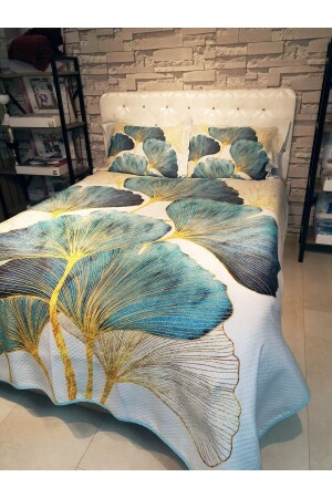 Pike Takımı Jakar Dokuma Pamuklu 3D Dijital Baskı Water Flowers monohome34092 - Monohome