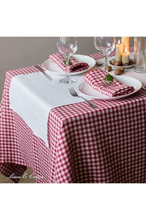 Piknik Örtüsü Kırmızı Desen Masa Örtüsü - Pötikare